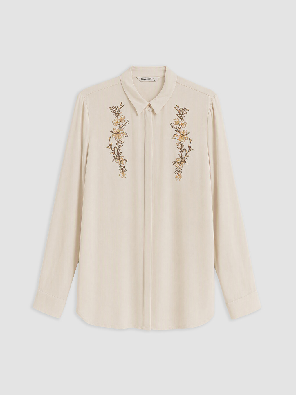 Woman Beige Shirt Tunic