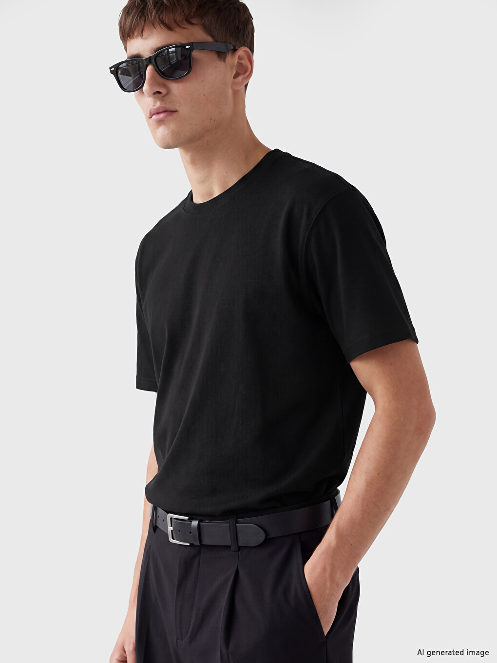 T-shirt Pambuku Me Jakë Të Rrumbullakët Për Burra, Paketim 2 Copë-1