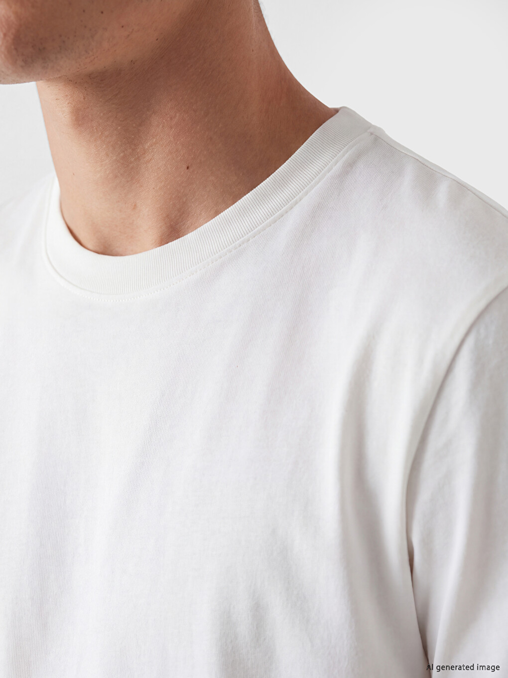 T-shirt Pambuku Me Jakë Të Rrumbullakët Për Burra, Paketim 2 Copë-3