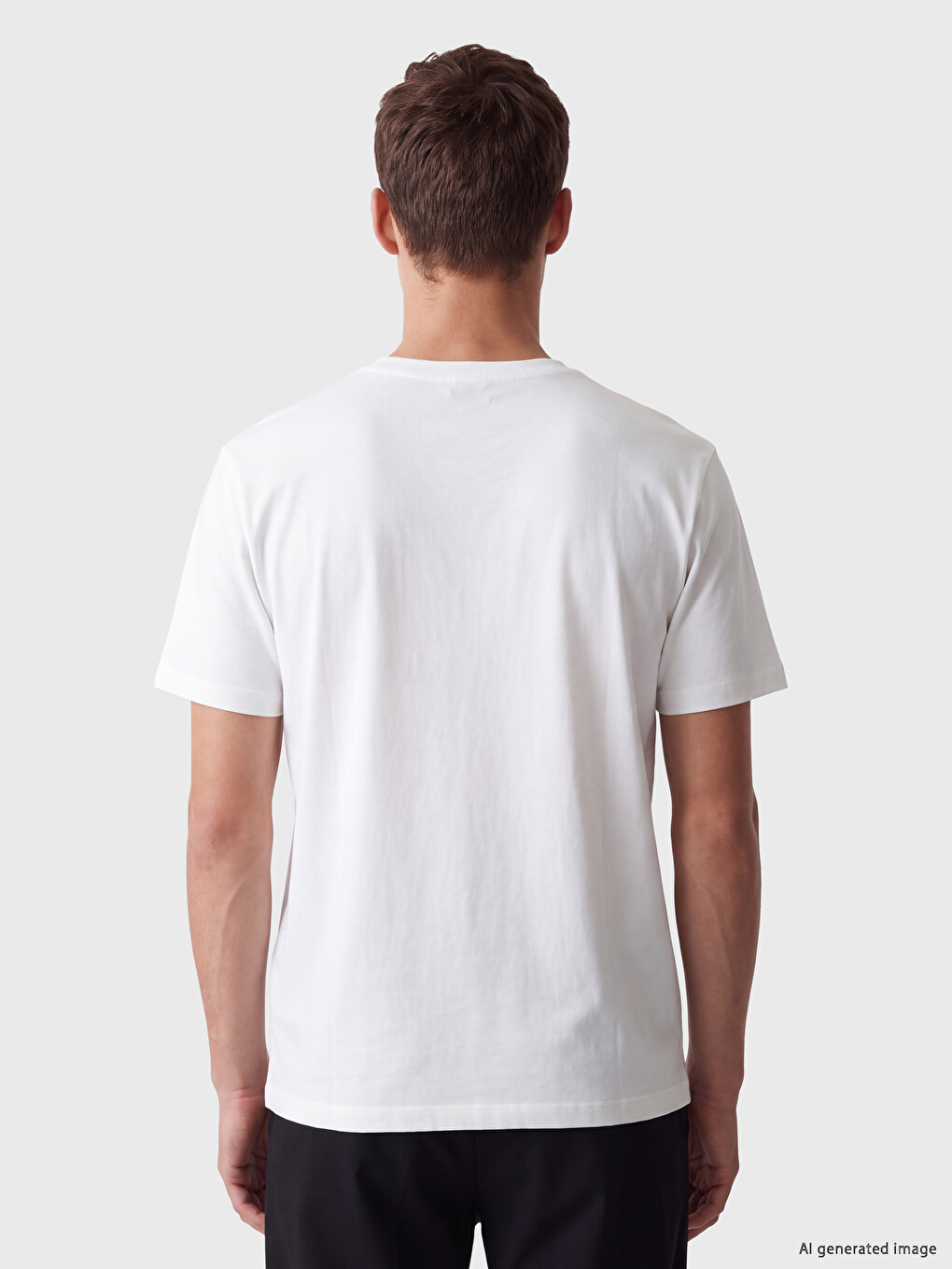 T-shirt Pambuku Me Jakë Të Rrumbullakët Për Burra, Paketim 2 Copë-4