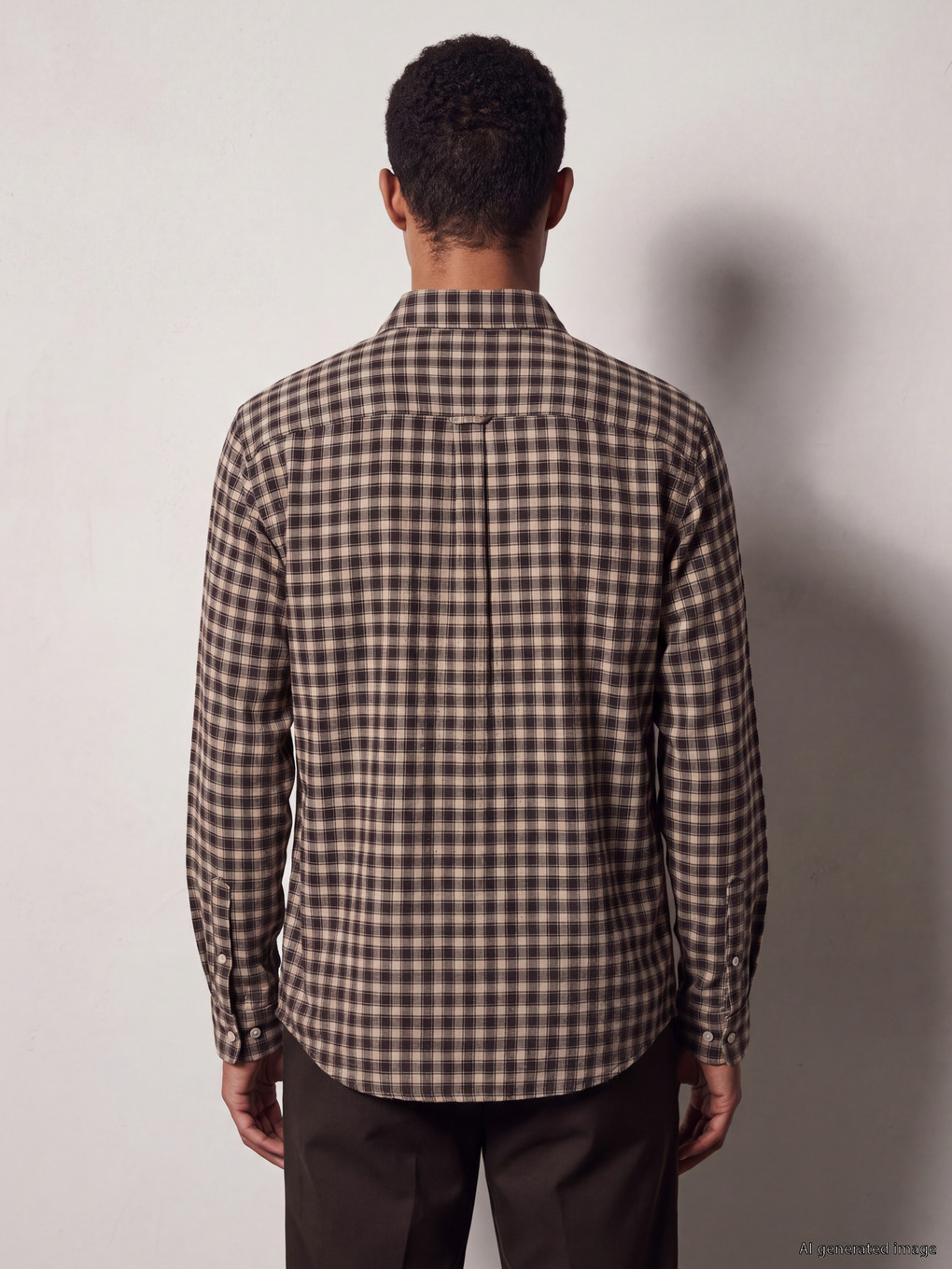 Regular Fit Plaid Twill Men's Shirt-3