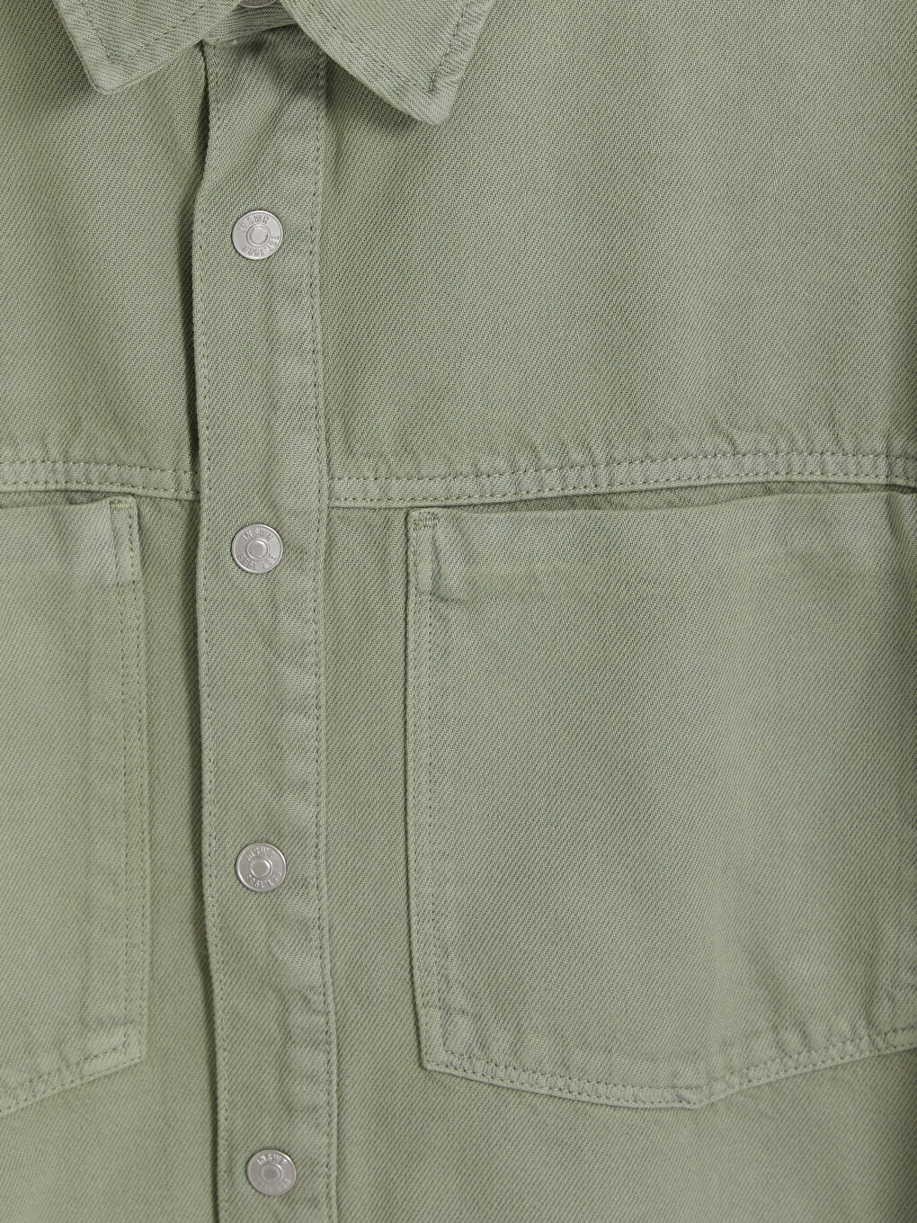 Man Khaki Denim Shirt-5