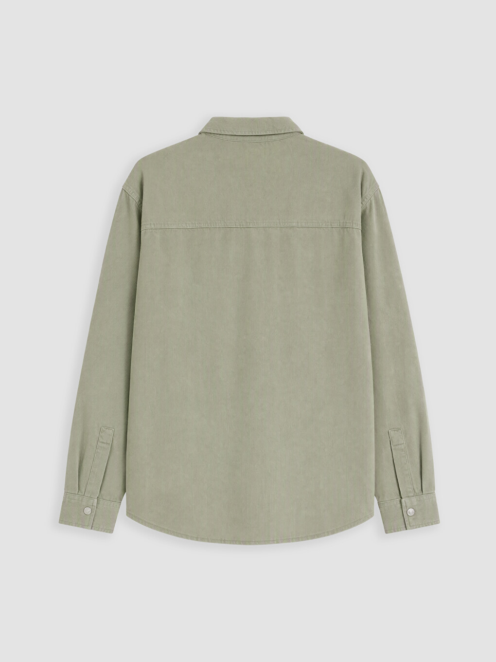 Man Khaki Denim Shirt-6