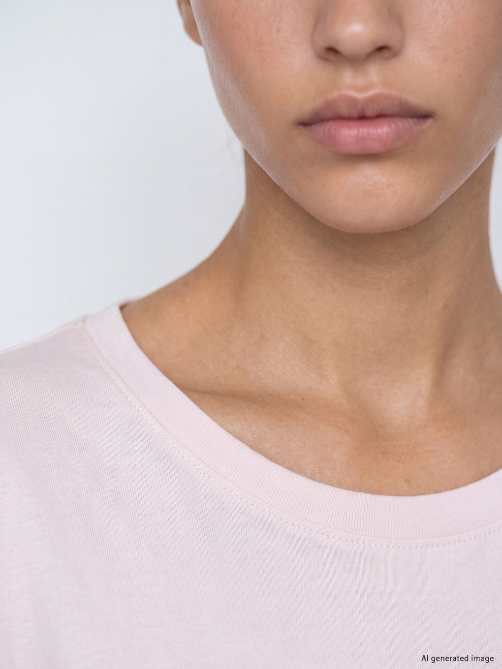 Pembe Oversize Modal Karışımlı Kadın Spor Tişört-2