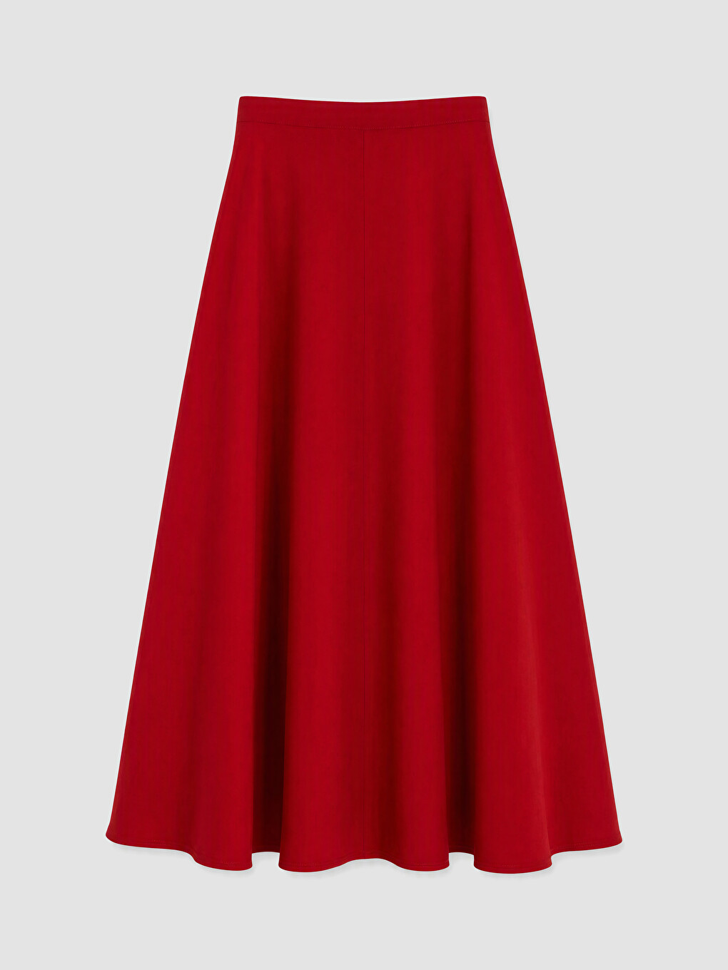 Waisted Zippered Flared Skirt