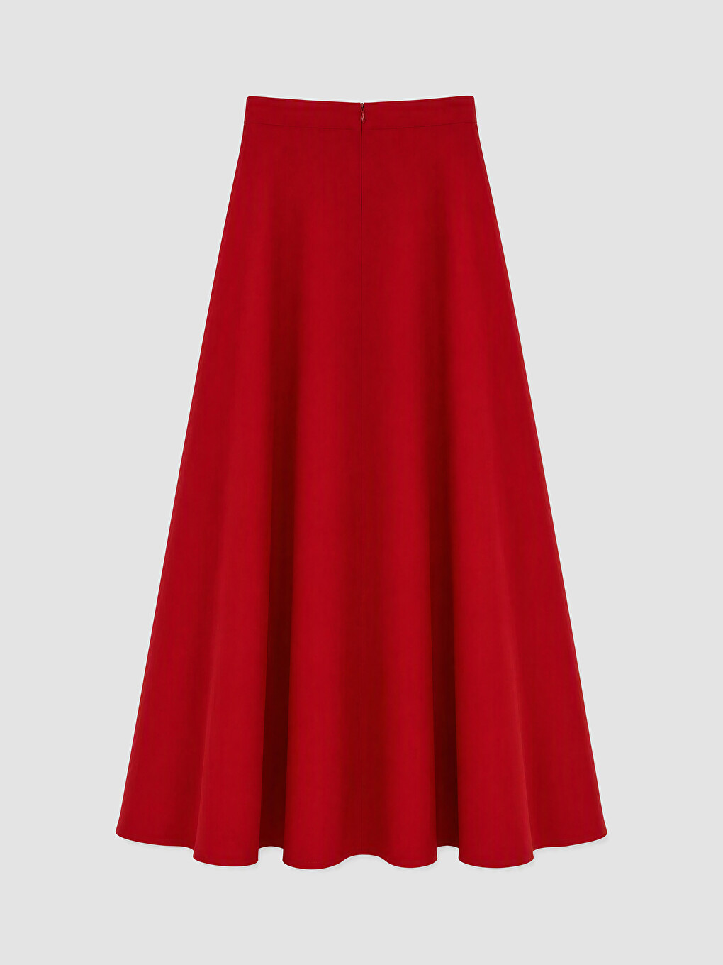 Waisted Zippered Flared Skirt-2