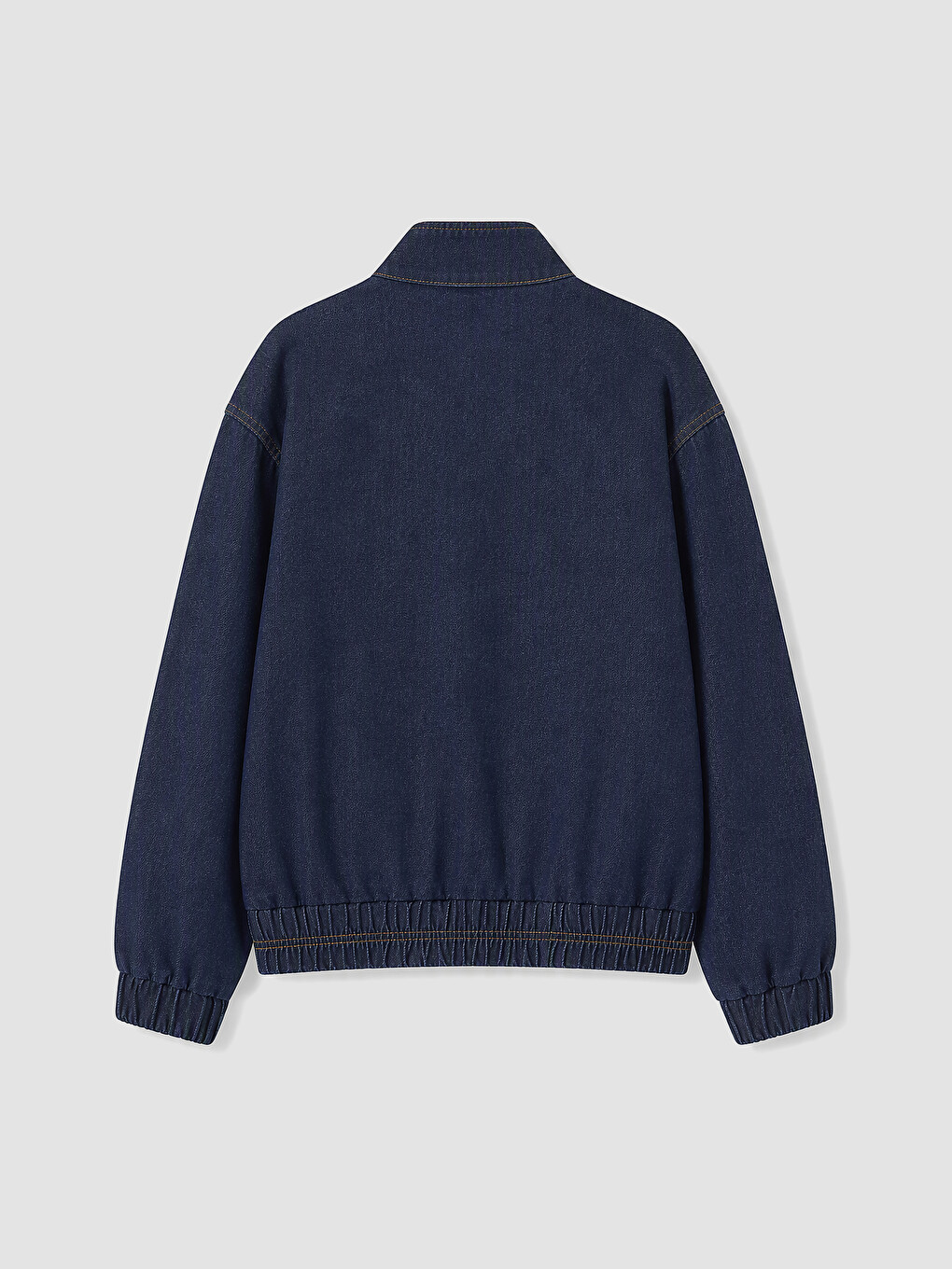 Mock Neck Girls' Denim Jacket-4