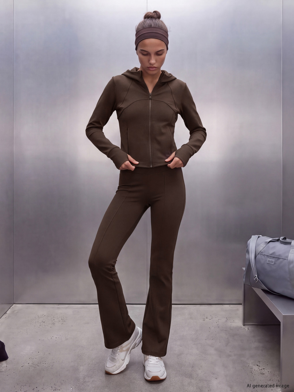 Woman Brown Cardigan-1
