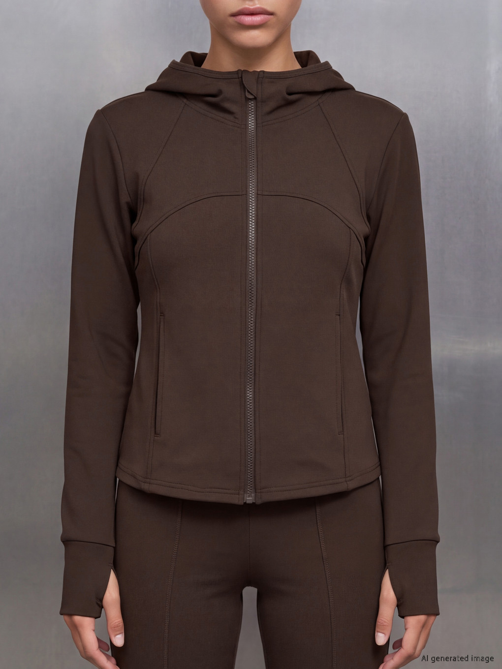 Woman Brown Cardigan-2