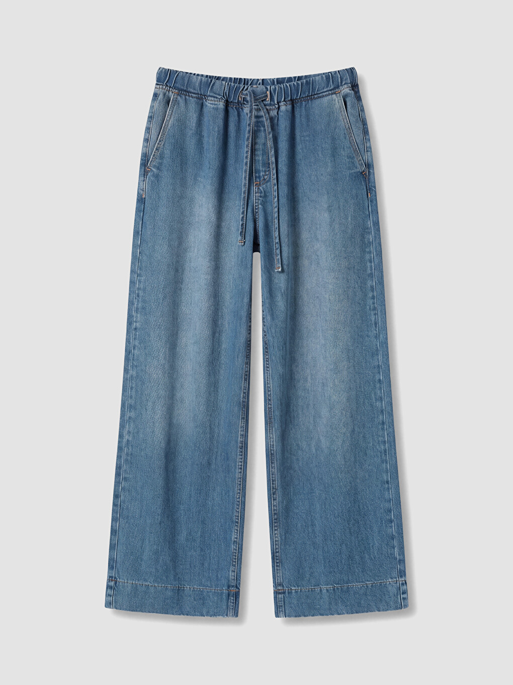Elastic Waist Flare Women's Jeans-4