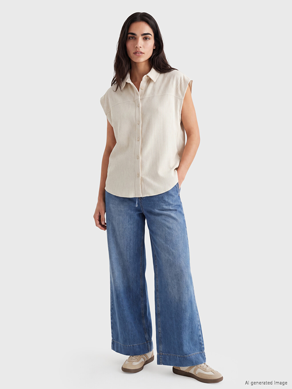 Elastic Waist Flare Women's Jeans