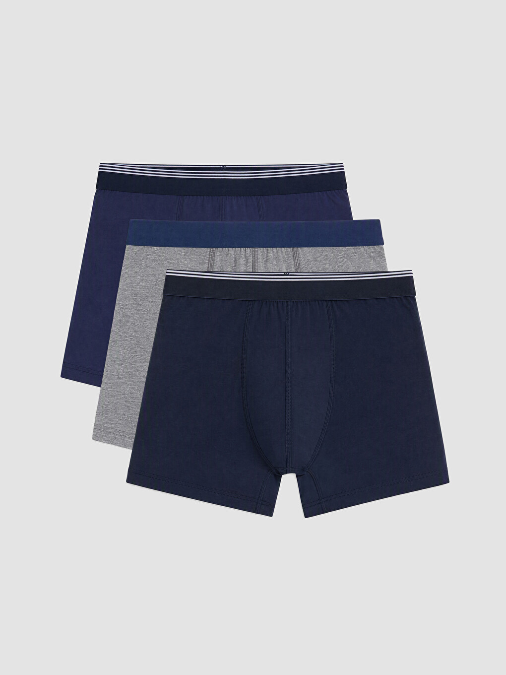 Karışık Pamuklu Esnek Erkek Boxer 3'lü Paket