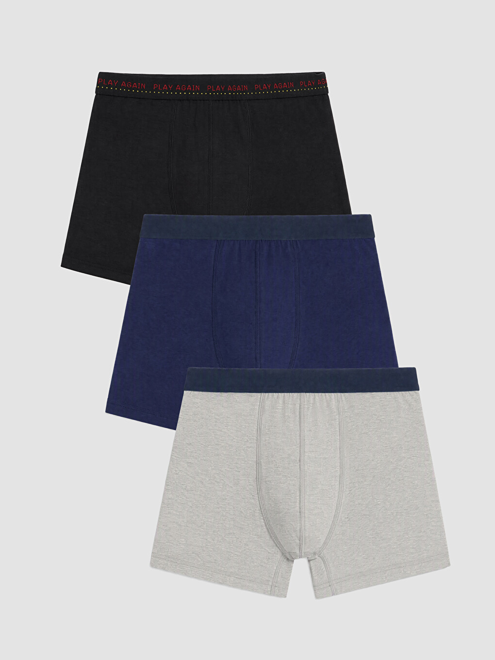 Karışık Pamuklu Esnek Erkek Boxer 3'lü Paket
