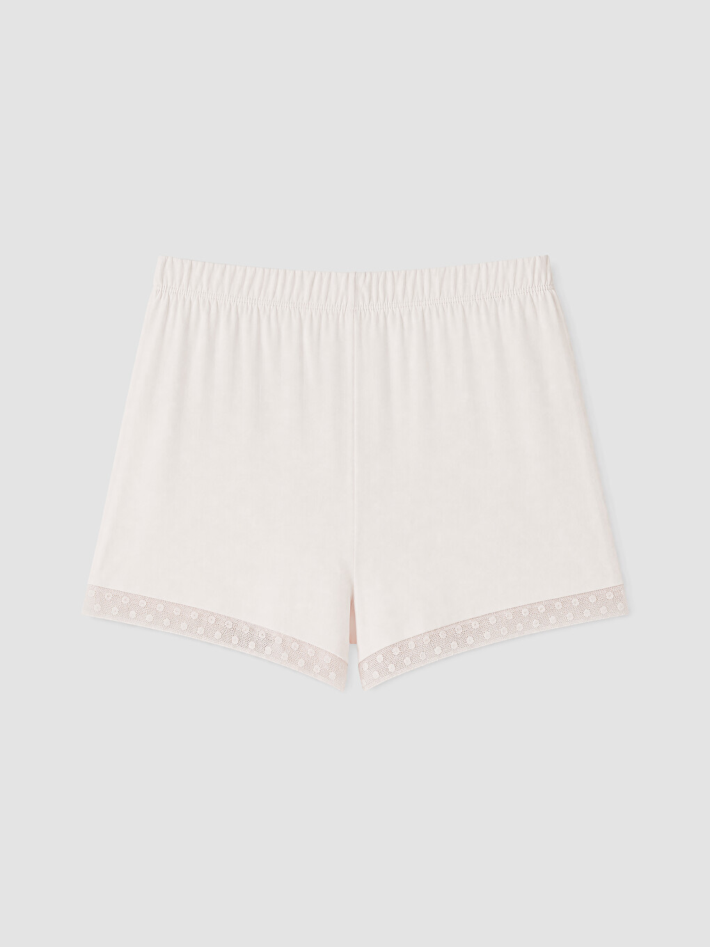 Pembe V Yaka Tül Detaylı Kadın Şortlu Pijama Takımı-5