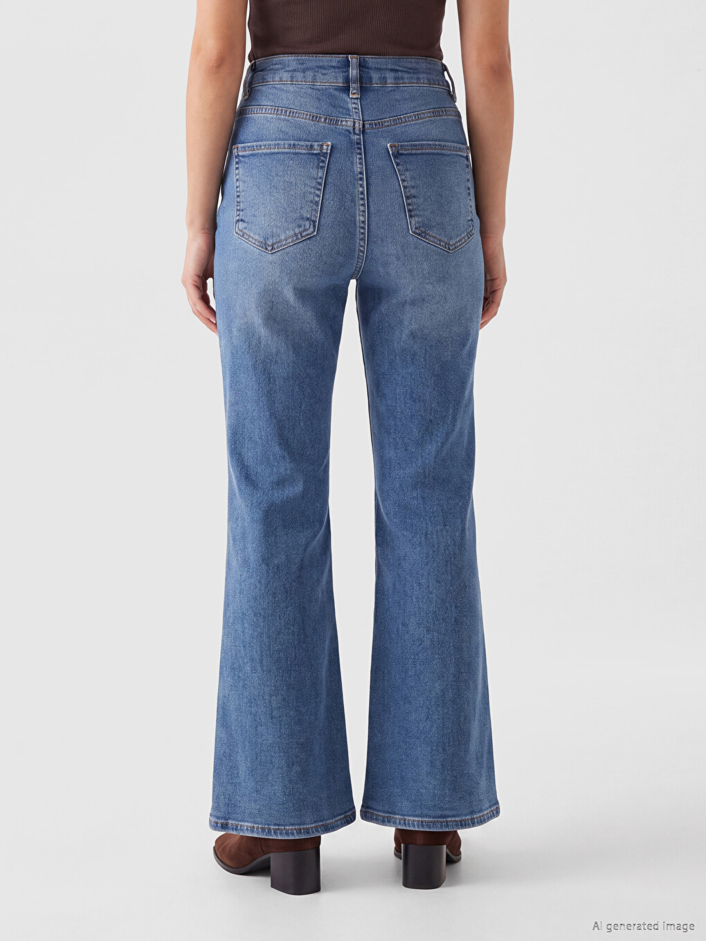 İndigo Petite Flare Kadın Jean Pantolon-3