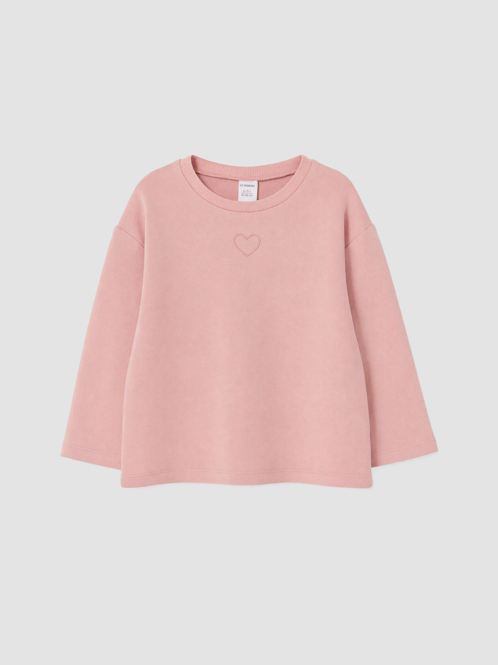Pembe Nakışlı Kız Çocuk Sweatshirt