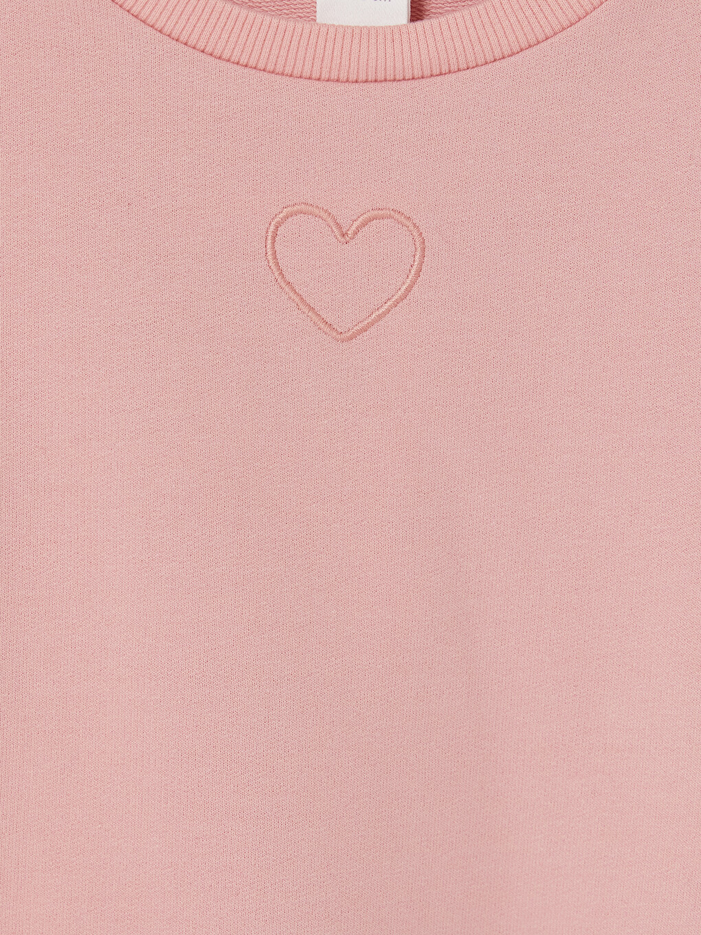 Pembe Nakışlı Kız Çocuk Sweatshirt-1