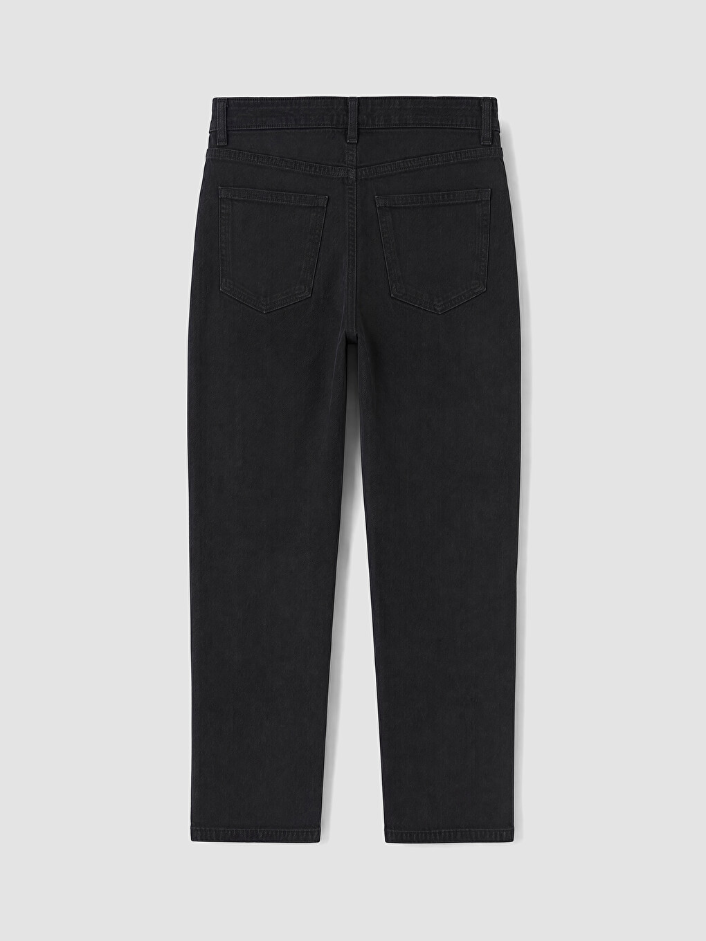 Siyah Petite Mom Fit Kadın Jean Pantolon-6