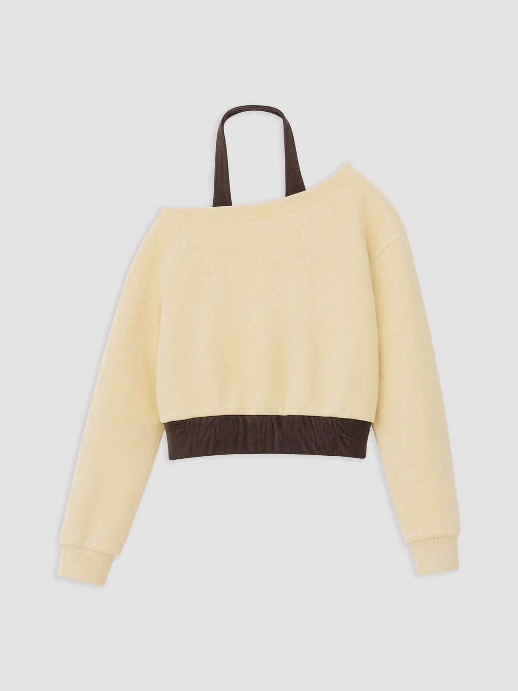 Slash Neck Women's Thick Sweatshirt-4