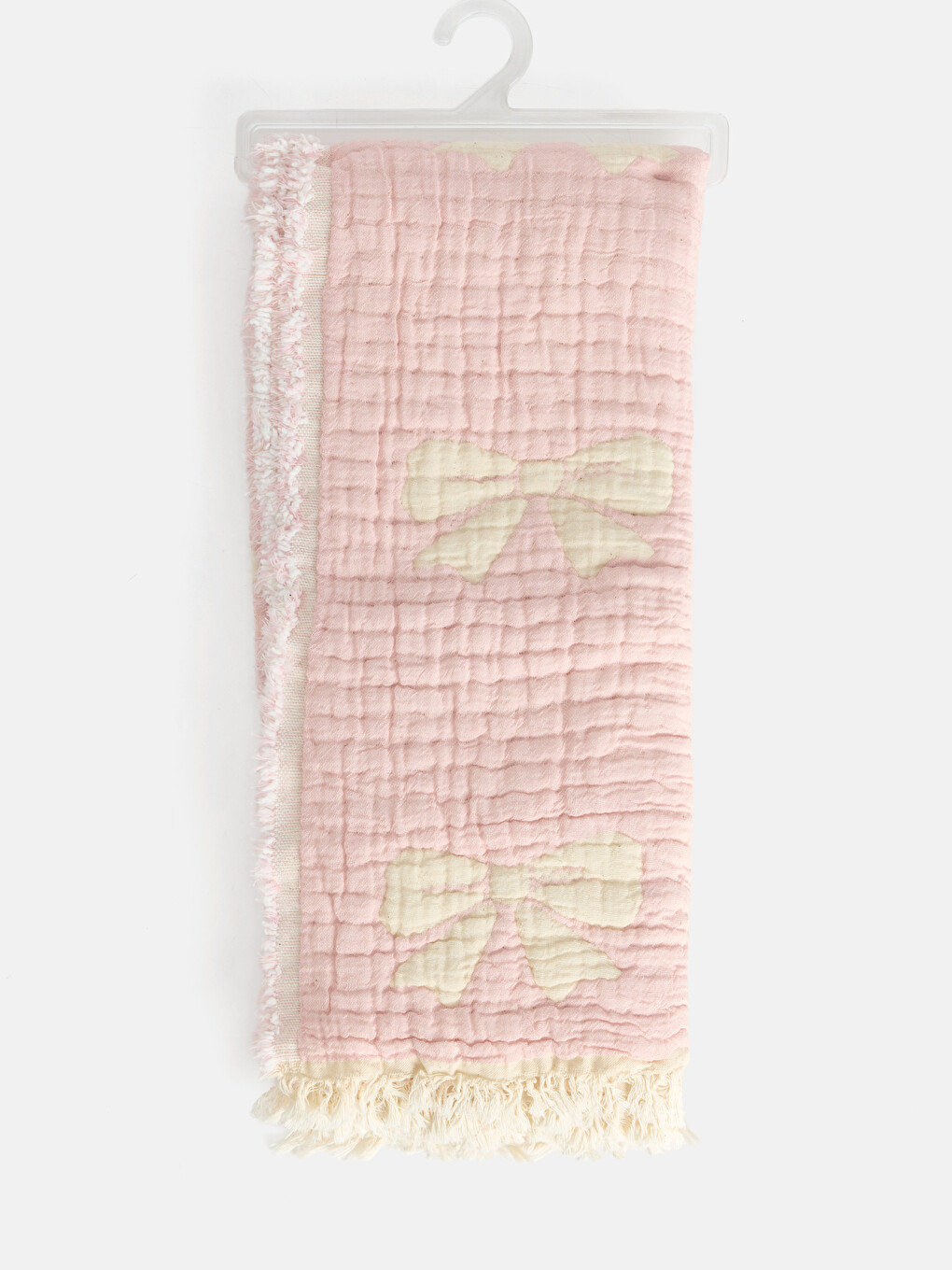 Bow Patterned Baby Blanket 80x80 Cm-1