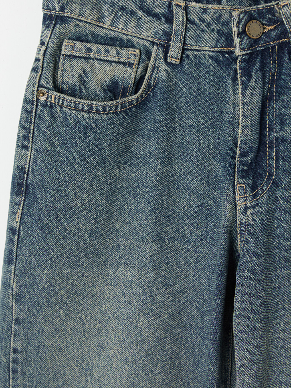 İndigo Petite Barrel Fit Kadın Jean Pantolon-5