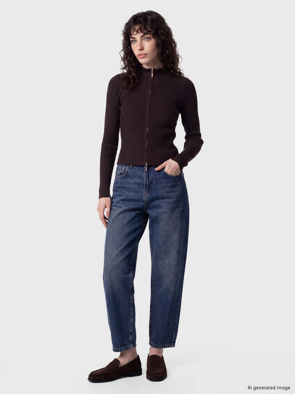 İndigo Rebel Petite Barrel Jean