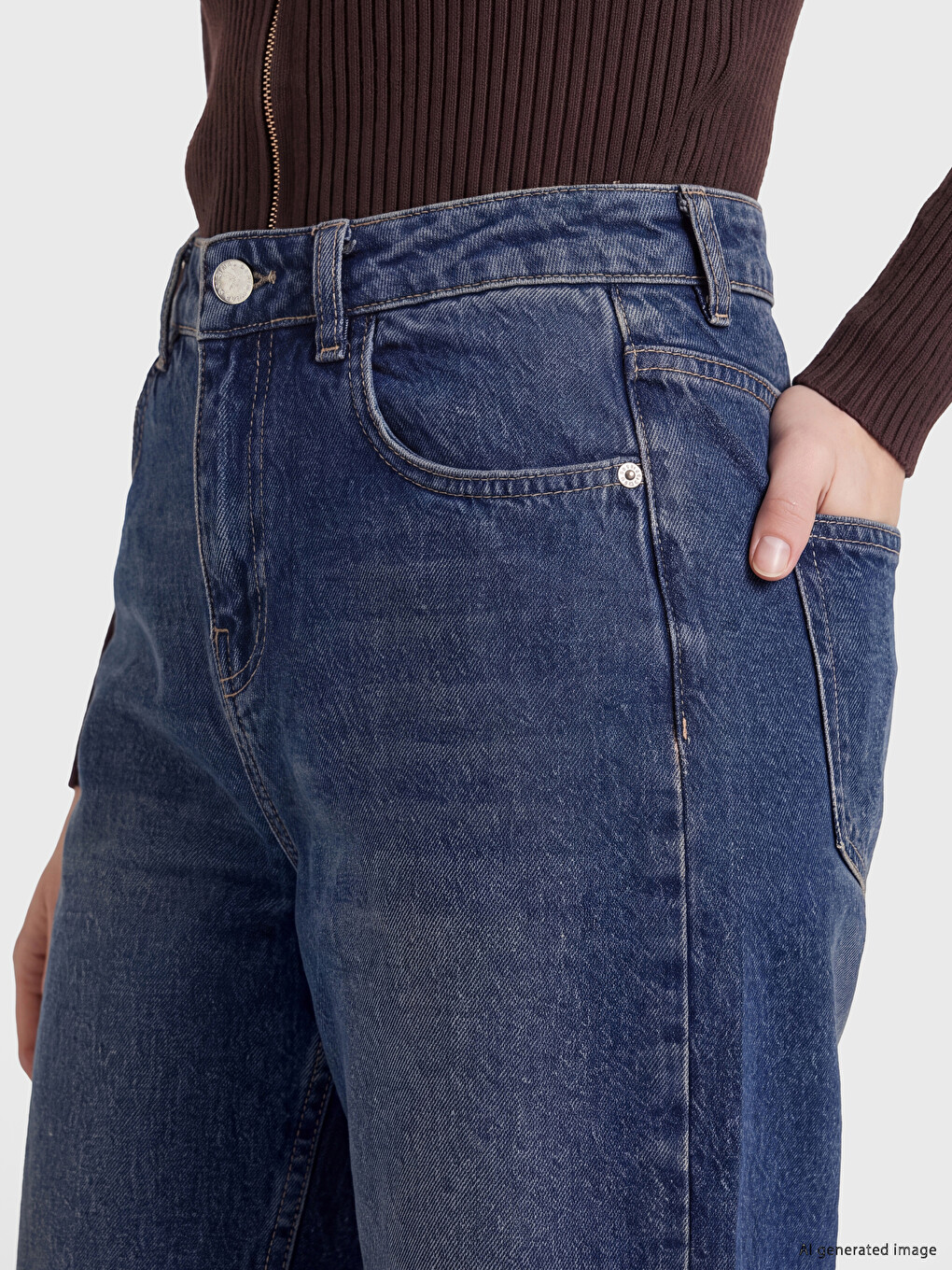 İndigo Rebel Petite Barrel Jean-2