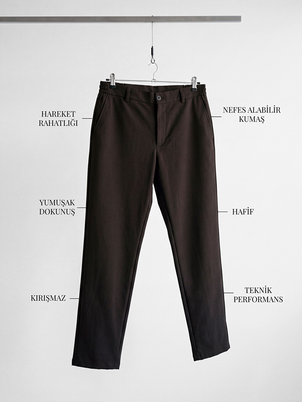 Kahverengi Regular Fit Erkek Pantolon-1