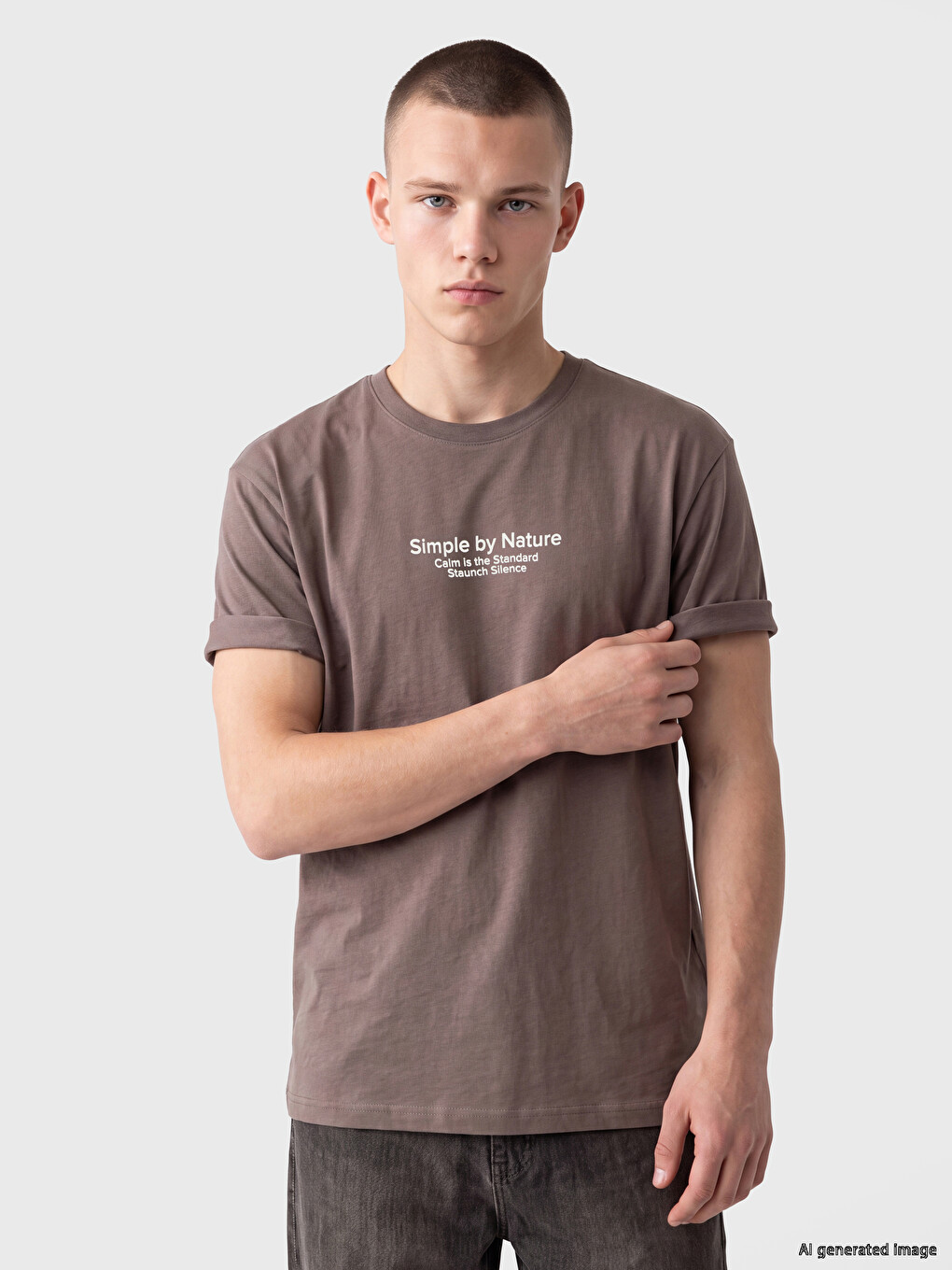 T-shirt Me Jakë Të Rrumbullakët Për Burra