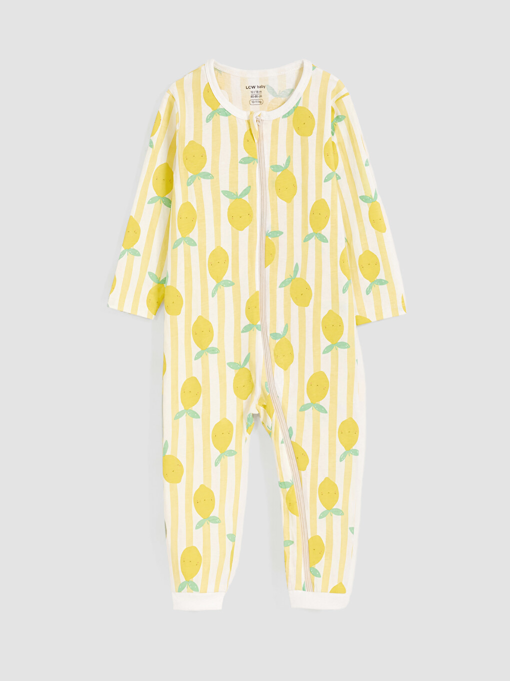 Crew Neck Patterned Baby Boys' Jumpsuit