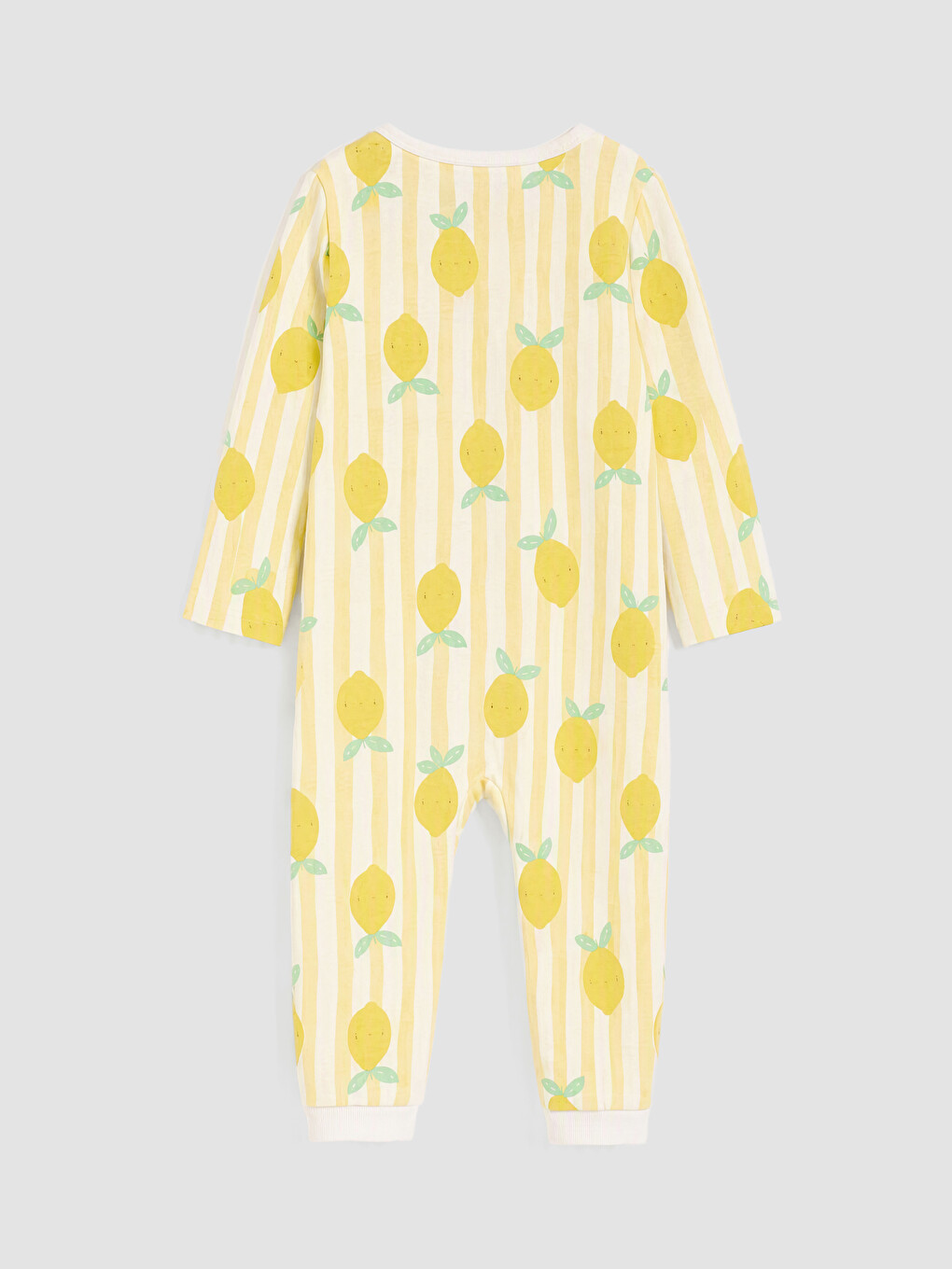 Crew Neck Patterned Baby Boys' Jumpsuit-3