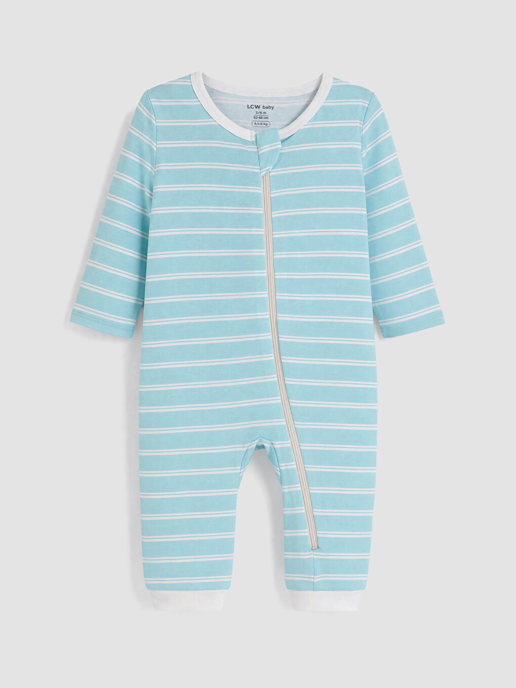 Crew Neck Striped Baby Boys' Jumpsuit