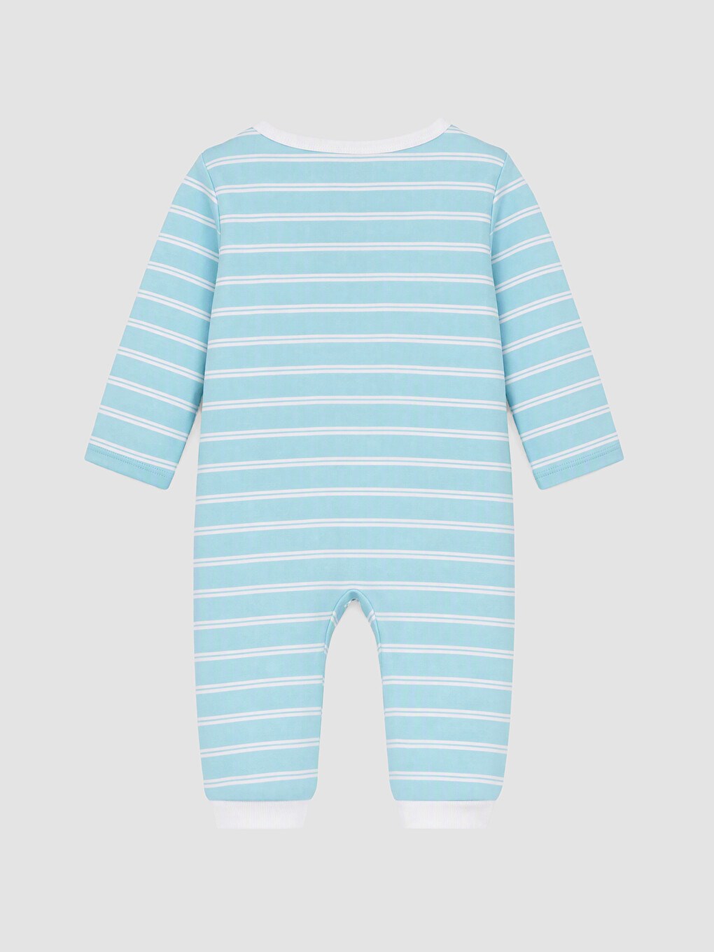 Crew Neck Striped Baby Boys' Jumpsuit-3