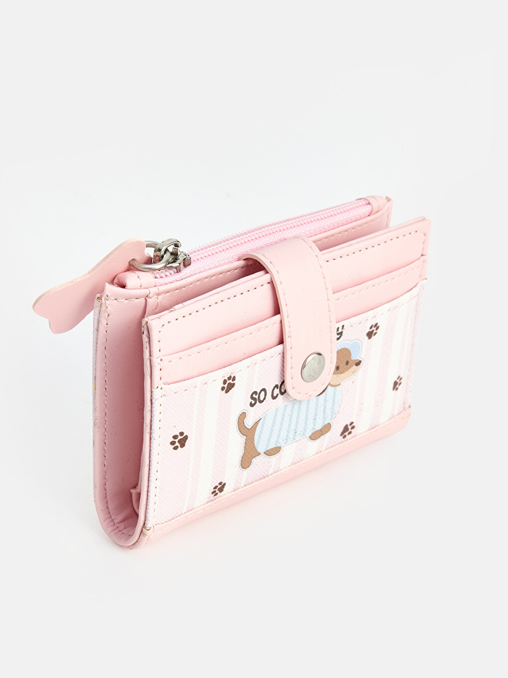 Faux Leather Dog Printed Girls' Wallet-1