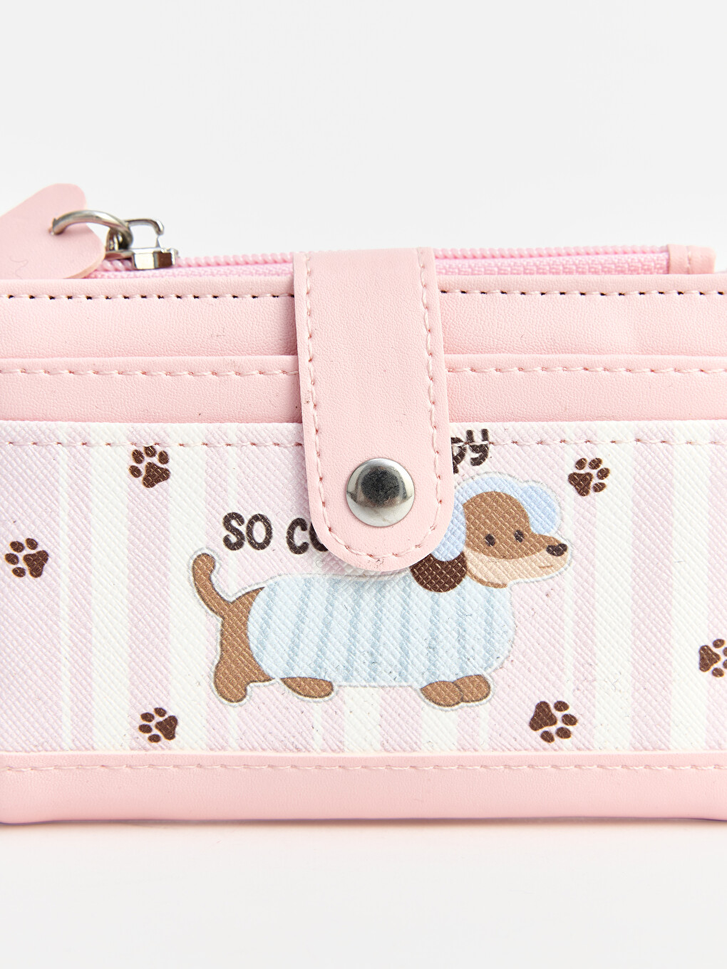 Faux Leather Dog Printed Girls' Wallet-5