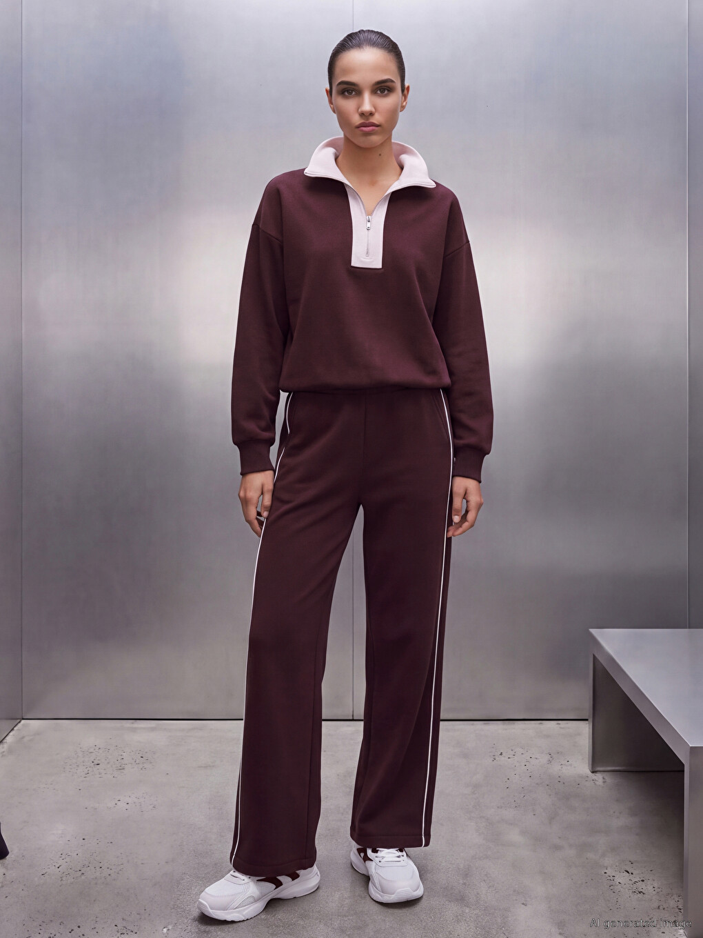Mürdüm Soft Touch Oversize Kadın Sweatshirt-1