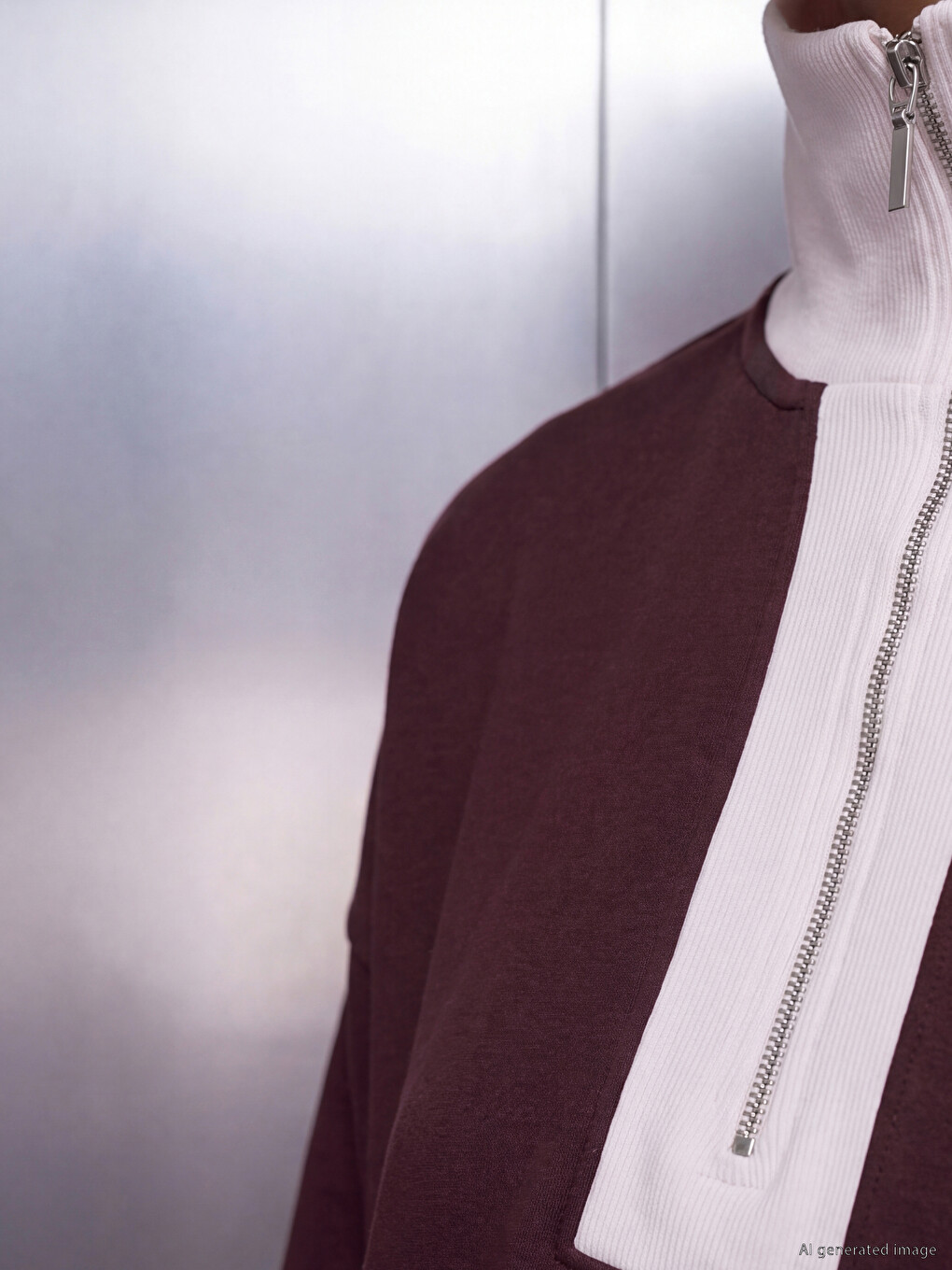 Mürdüm Soft Touch Oversize Kadın Sweatshirt-2