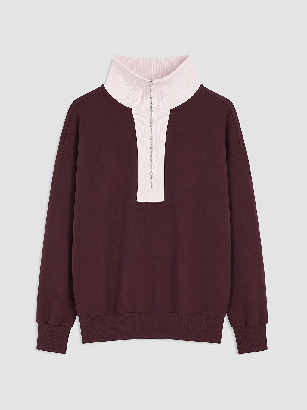 Mürdüm Soft Touch Oversize Kadın Sweatshirt-4