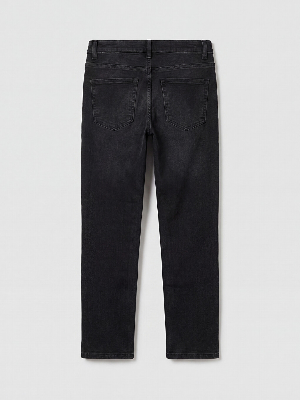 Siyah Slim Fit Erkek Çocuk Jean Pantolon-1