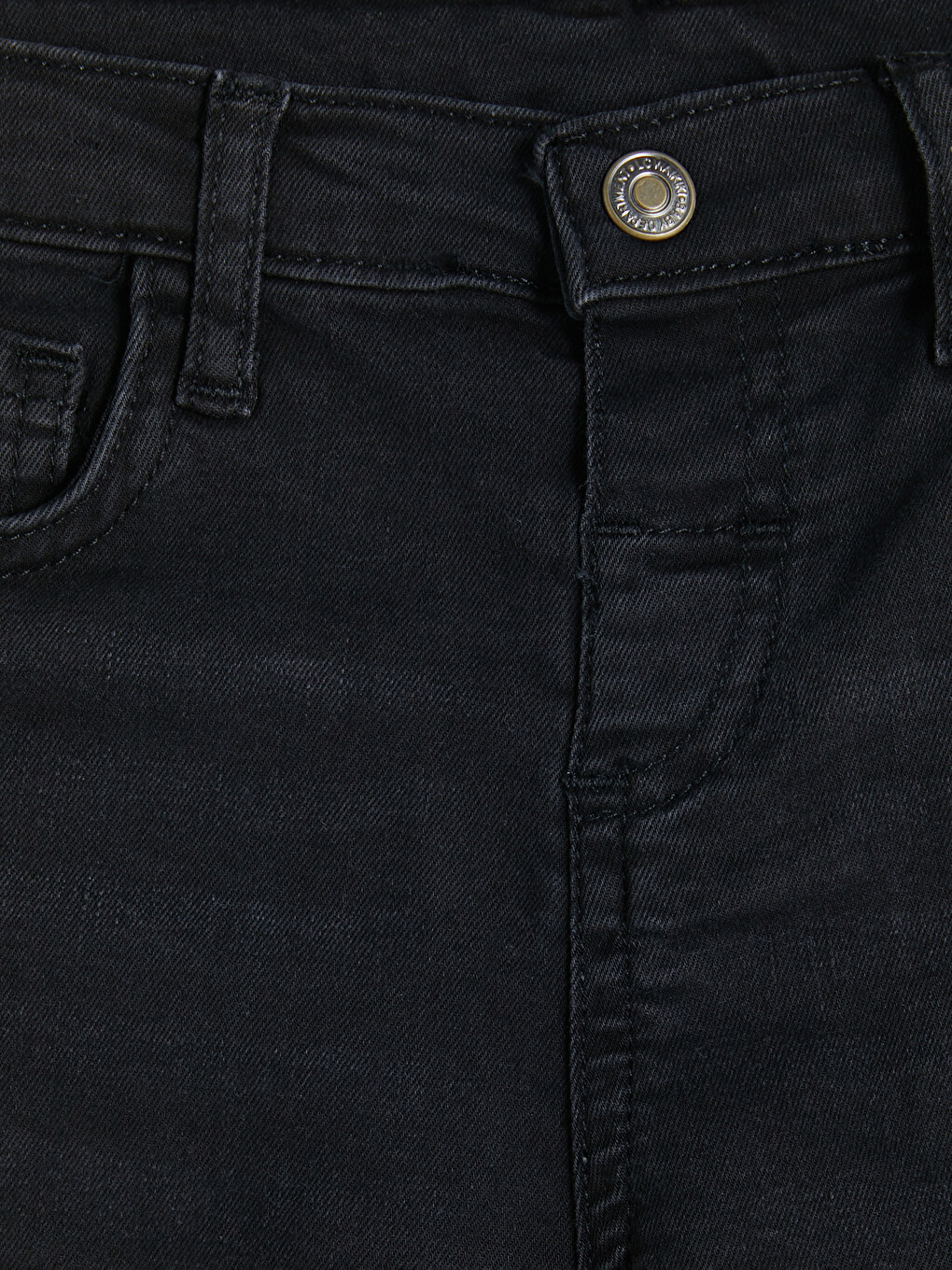Siyah Slim Fit Erkek Çocuk Jean Pantolon-2