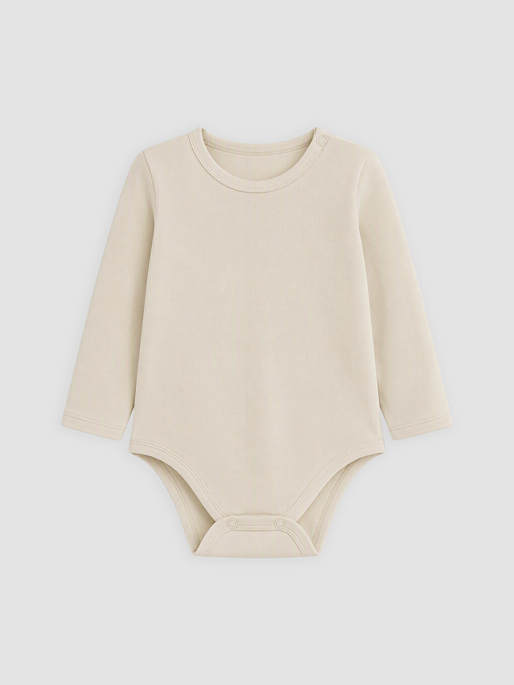 Gri Bisiklet Yaka Erkek Bebek Çıtçıtlı Body