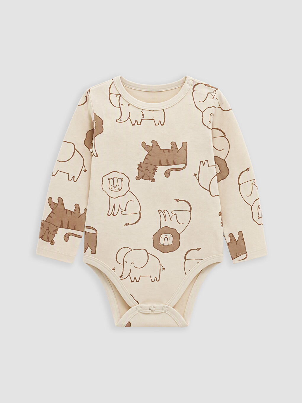 Crew Neck Printed Baby Girls' Snap Bodysuit 3-pack-4