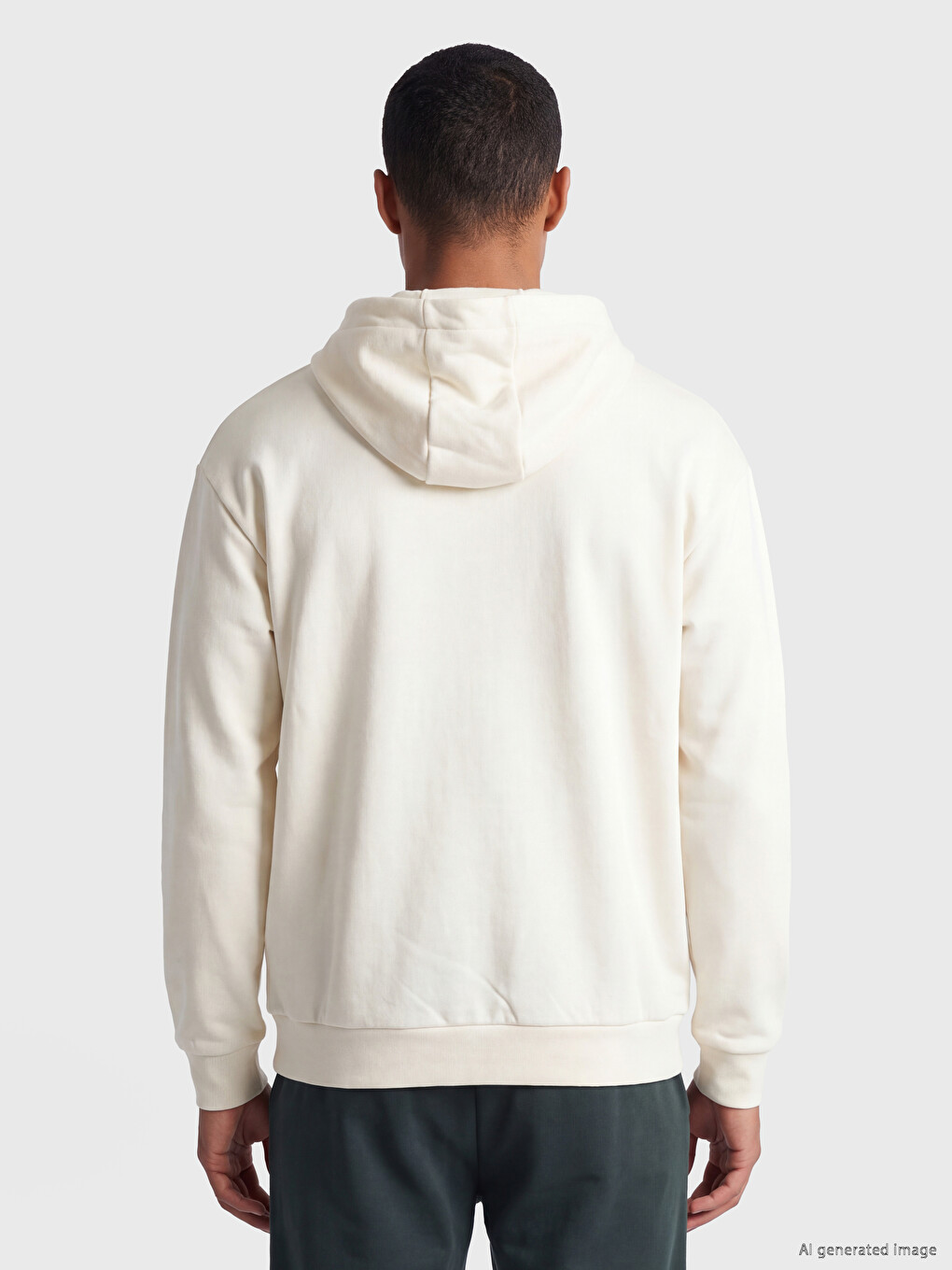 Ekru Paris Saint-germain Baskılı Erkek Hoodie-3