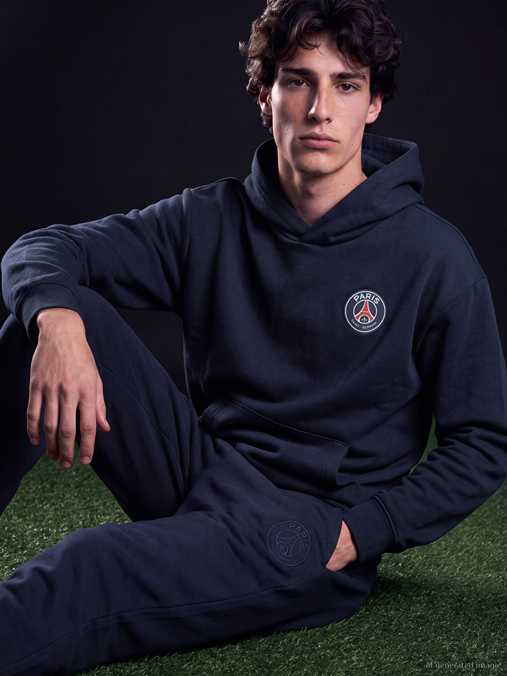 Bluzë Me Kapuç Me Print Paris Saint-germain Për Burra-2