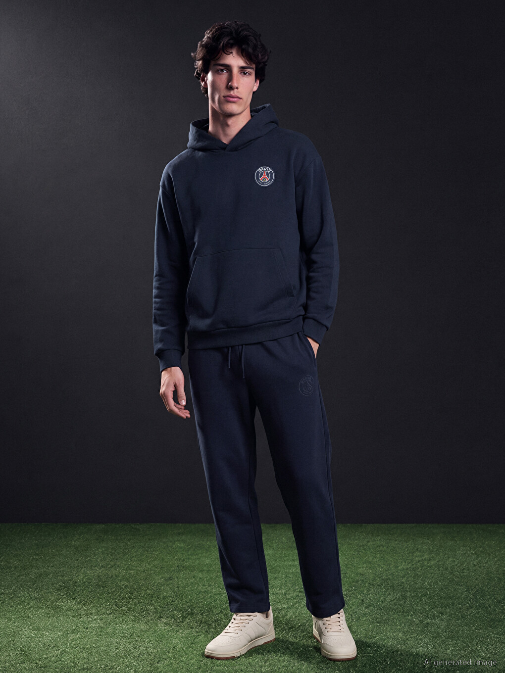 Bluzë Me Kapuç Me Print Paris Saint-germain Për Burra-3