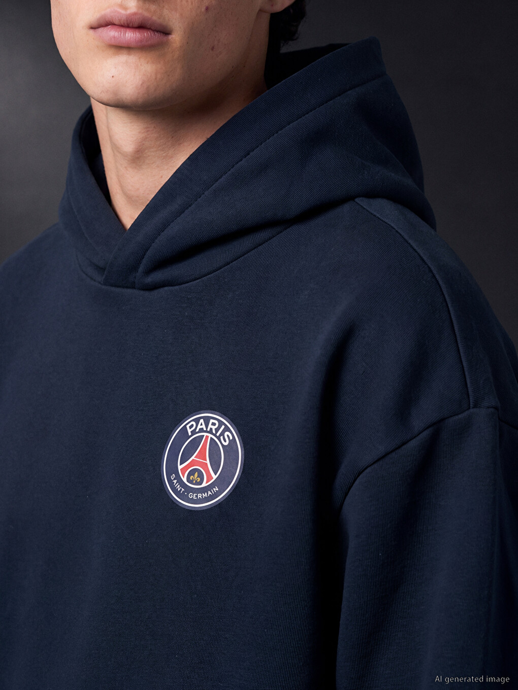 Bluzë Me Kapuç Me Print Paris Saint-germain Për Burra-4