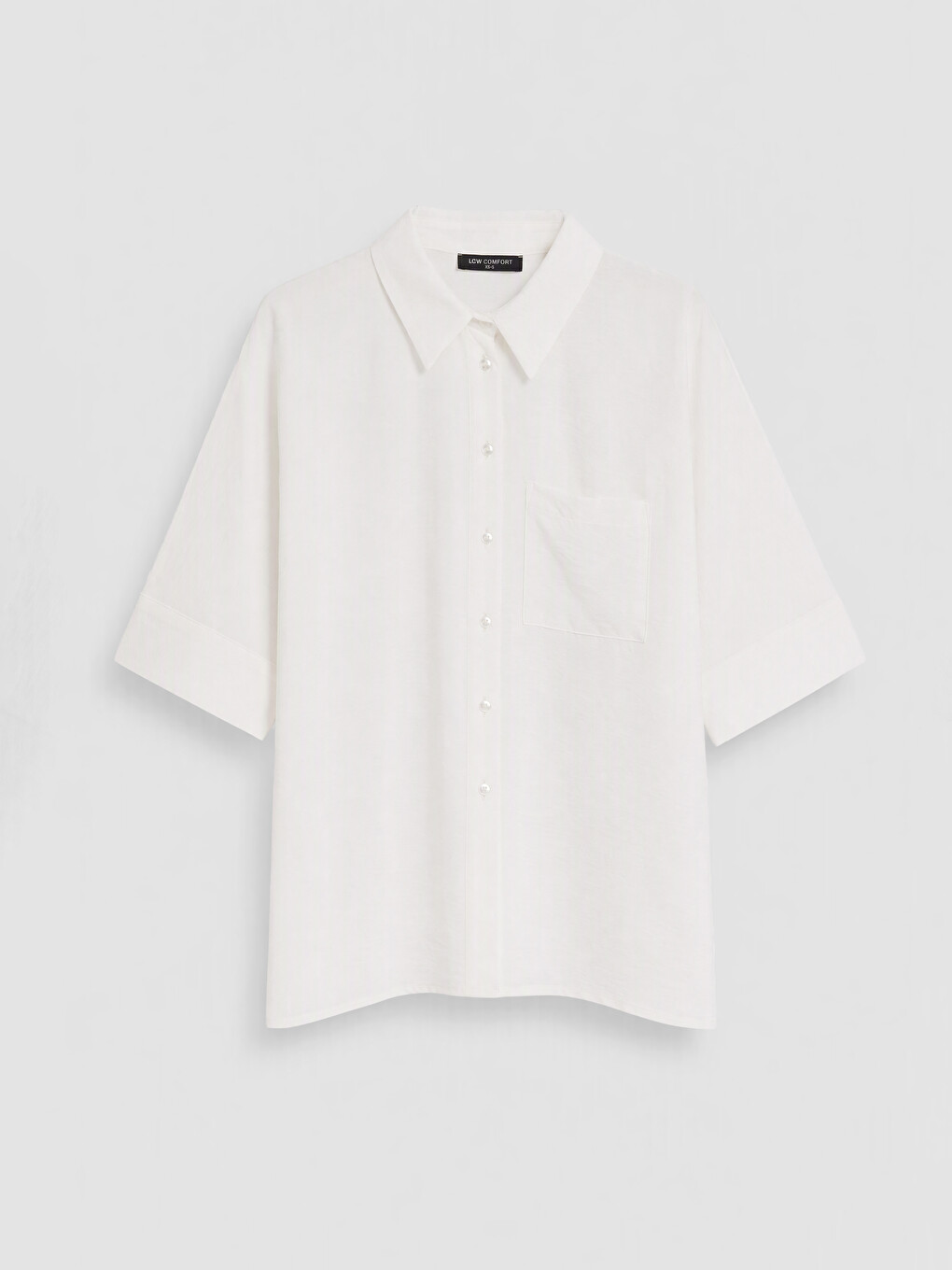 Ekru Loose Fit Kadın Gömlek