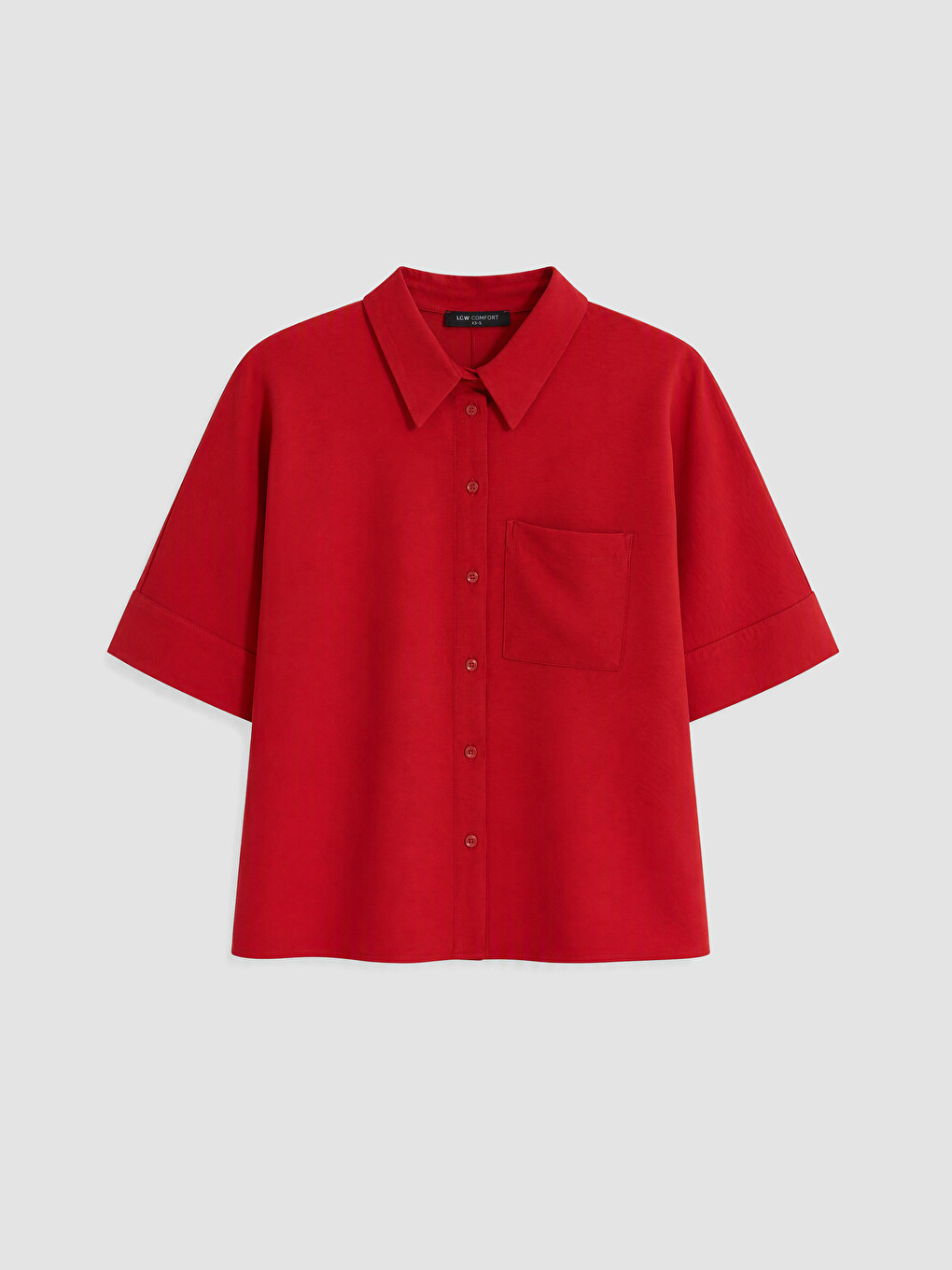 Kırmızı Loose Fit Kadın Gömlek