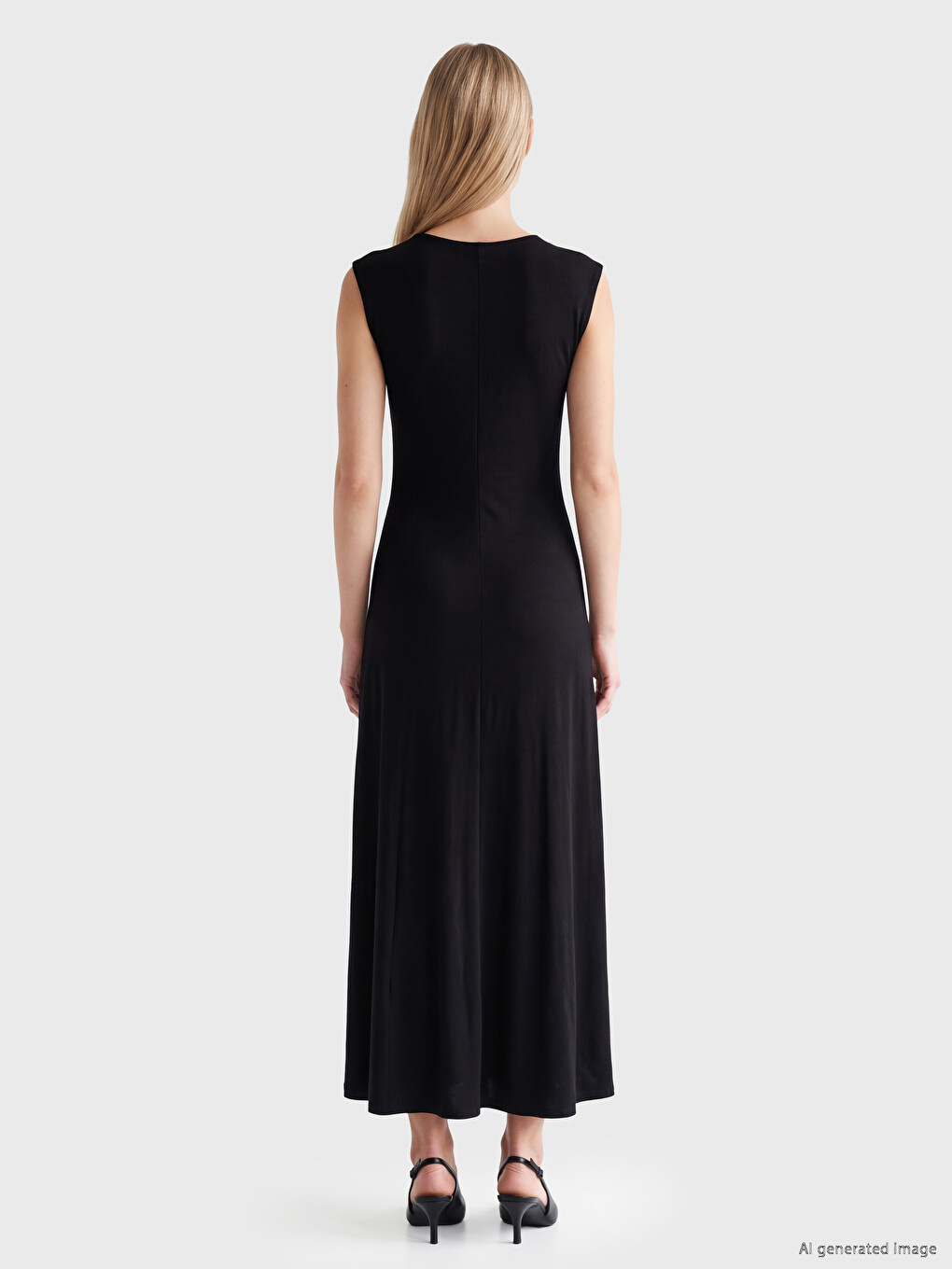 Crew Neck Ruched Dress-3