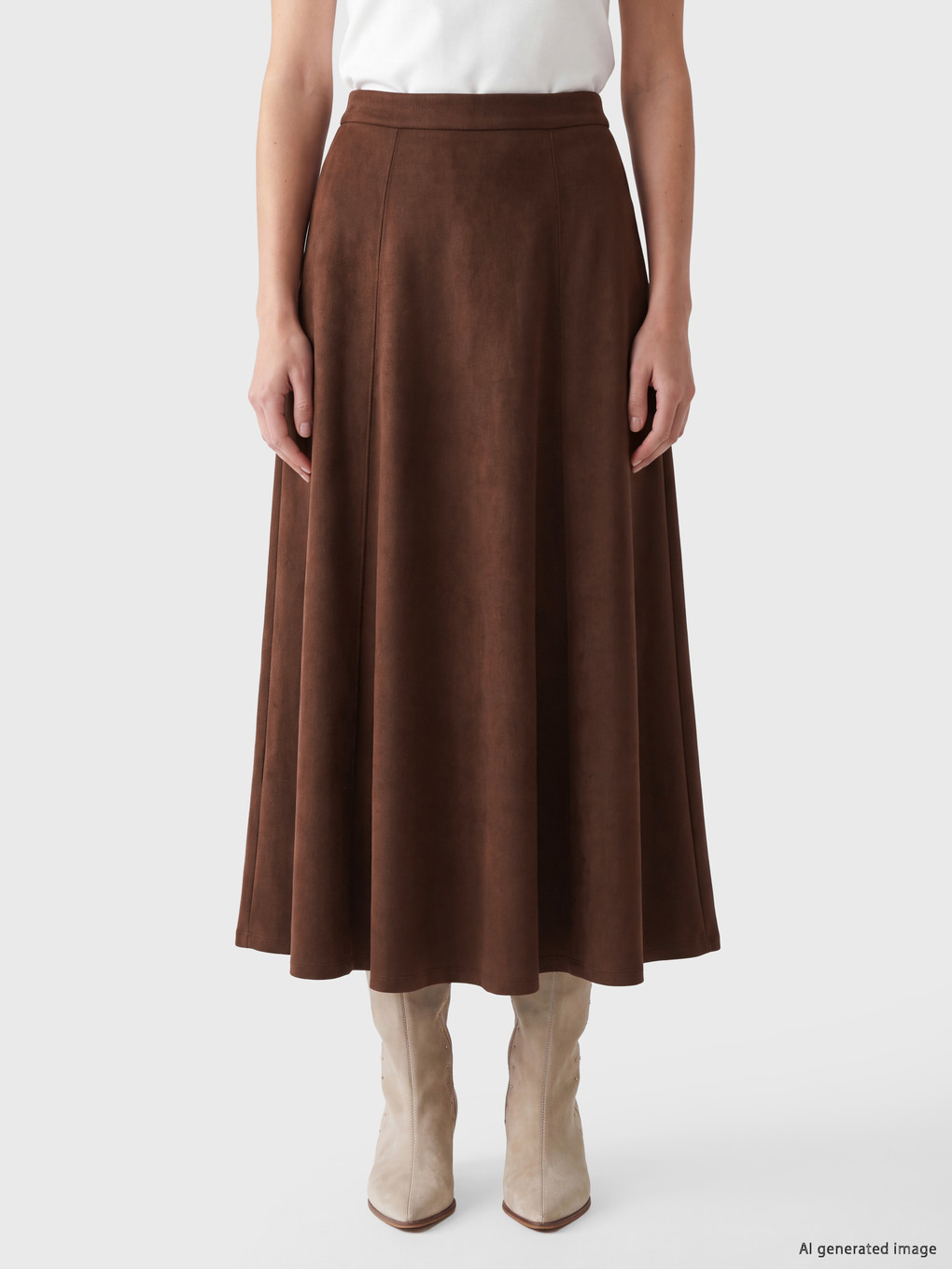 Zippered Flared Skirt-2
